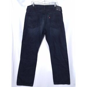 Levi's 505 Men's Jeans 38x30 Dark Wash Black Tab Regular‎ Fit Denim Cowboy